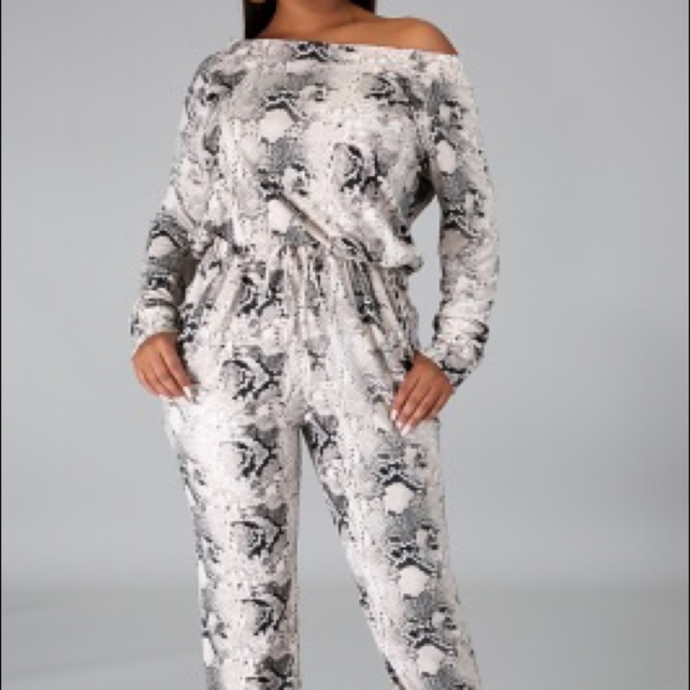 Women’s Snake Print Jumpsuit